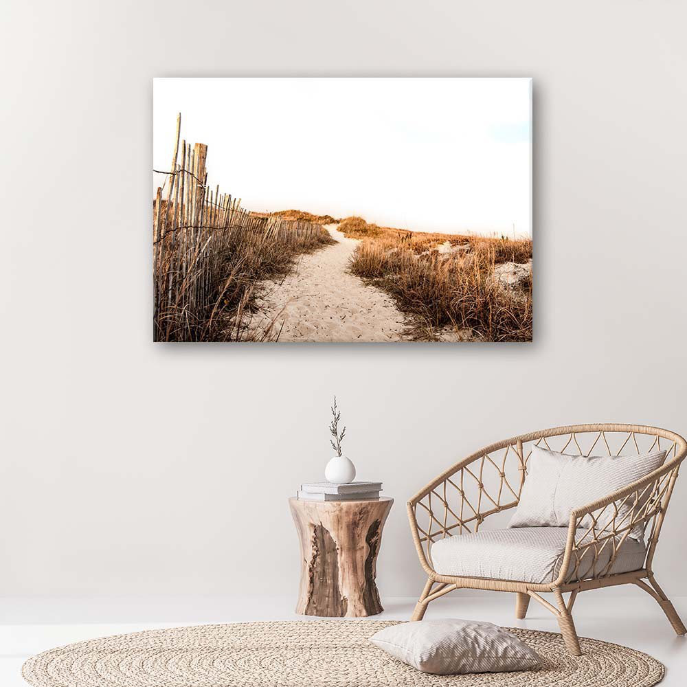 Leinwandbild Weg durch die Dünen Strand Meer