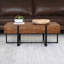 Collection de tables en bois 3 pièces Rane, brun