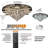 Golu 40inches Big Flower Crystal Ceiling Light for Living Room Dimmable Crystal Chandeliers 3000-6000K