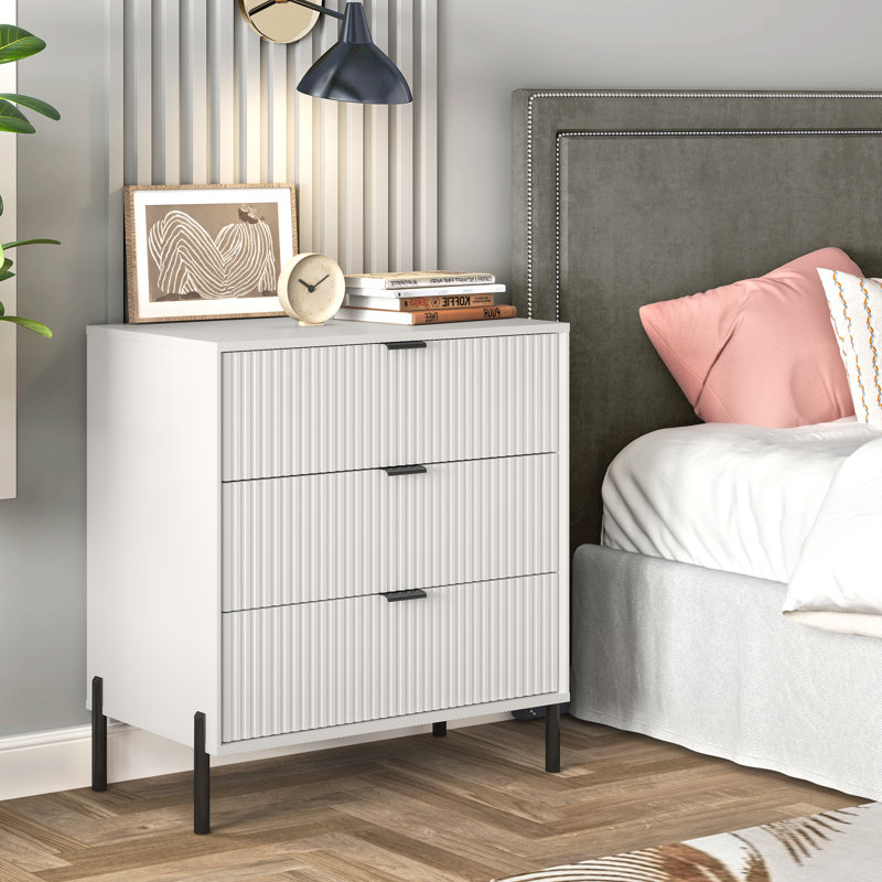Williamsville 29'' W Nightstand, Black/White