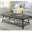 Table basse capitonnée en similicuir
