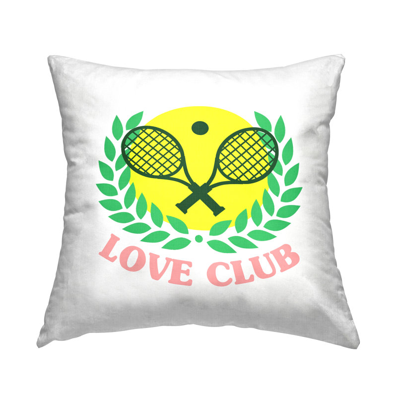 Coussin décoratif Love Club Tennis Laurel