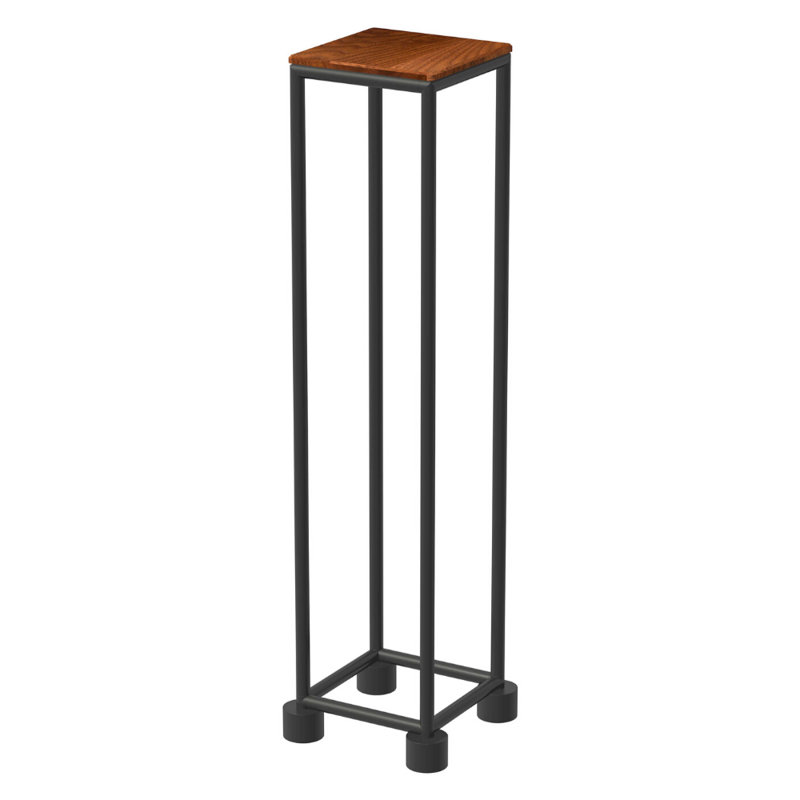Table de bout Holmestrand, Noir mat, Noyer