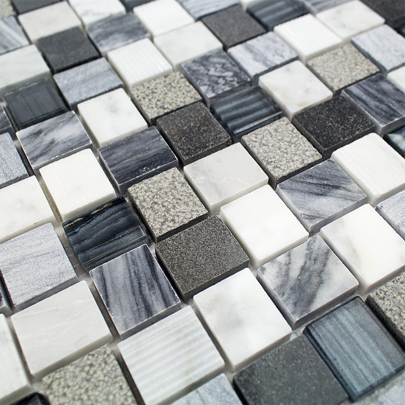 Drumlin 1" x 1" Marble Grid Mosaic Wall Tile