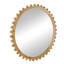 Miroir rond en bois avec cadre perlé