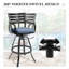 Tabouret pivotant 45,67 po avec cadre en aluminium et coussins Sunbrella (ensemble de 4)-1251753985