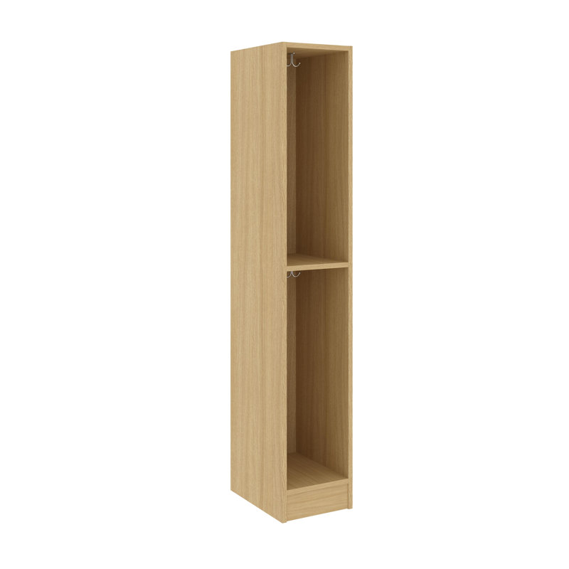 Armoire de salle de classe simple à deux compartiments, Door County Oak