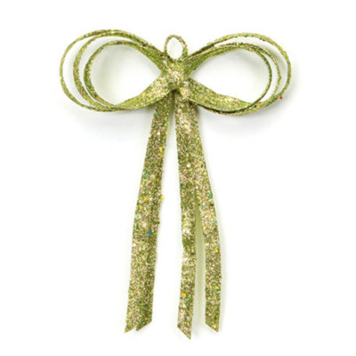 Glitter Drenched Bow Christmas Wall Decor