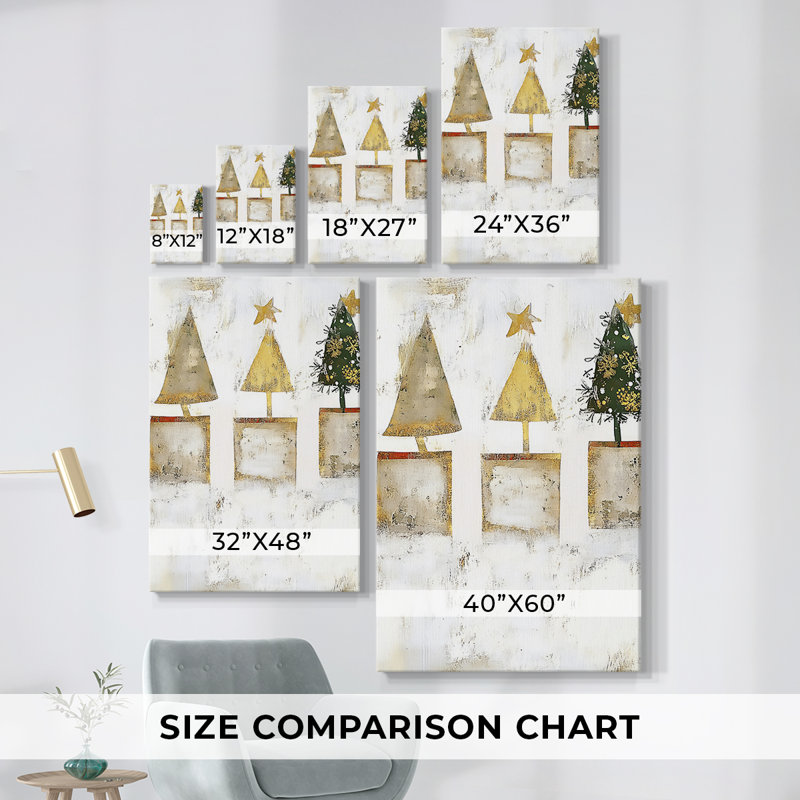 Art des Fêtes de Noël - Toile tendue avec châssis DCCDXVI, H 18 po x l 12 po