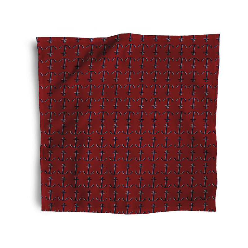 Ensemble de serviettes 4 pièces Wimer Coastal, L 18 po x L 18 po, Rouge foncé
