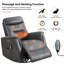 Fauteuil inclinable électrique de 35 po en cuir végétalien avec massage et chaleur -1941820422