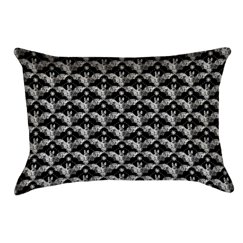 Coussin lombaire Katelyn Elizabeth, Polyester, Noir