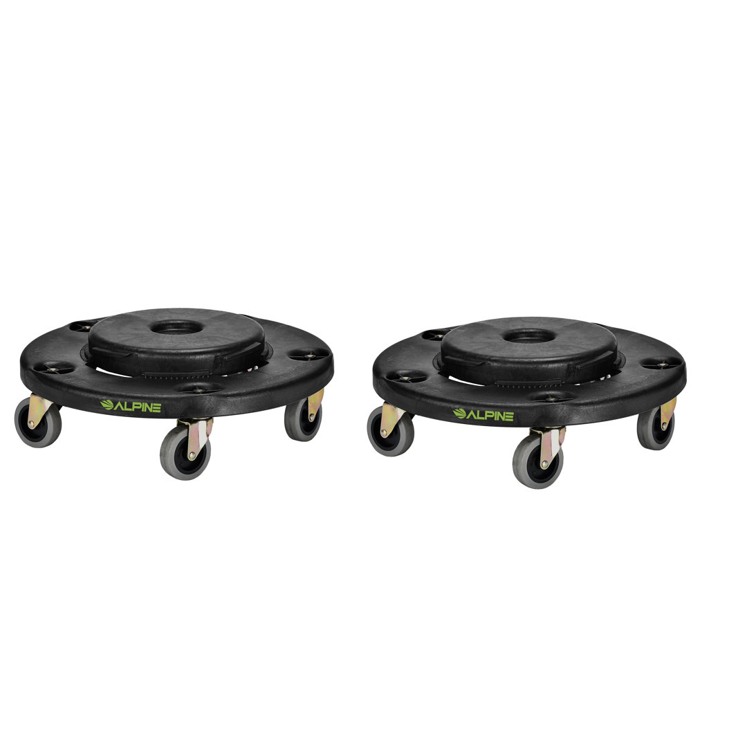 Round 22/32/44/55 Gallon Trash Can Dolly (Set of 2) Alpine Industries