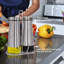 Distributeur d'huile et de vinaigre avec support - Ensemble de 2 flacons distributeurs d'huile anti-goutte pour la cuisine - Accessoires et décoration pour la maison, les restaurants et les mariages