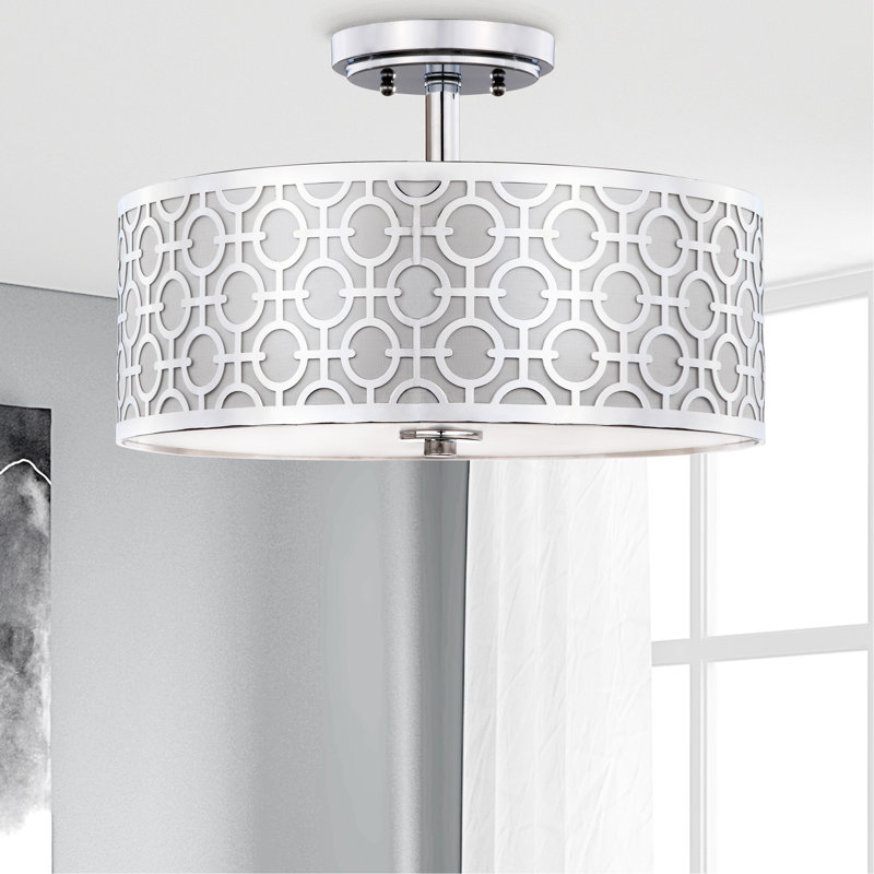 Fabric Semi Flush Mount