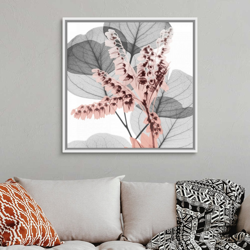 Reproduction d’art sur toile, "blush blush 1" par Albert Koetsier, Cadre blanc, H 38 po x l 38 po x P 1,75 po