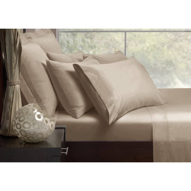 Microfiber Solid Colour Sheet Set, Full, Mocha