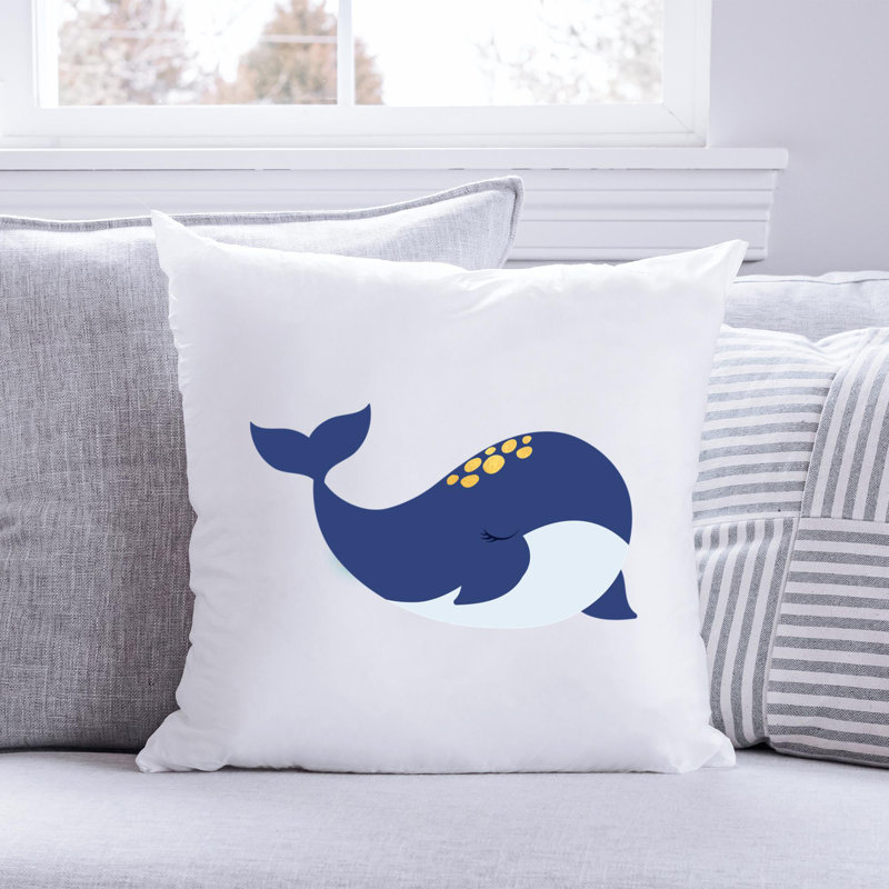 Nautical Sea Life_24 - Coussin décoratif inclus, H 16 po x l 16 po