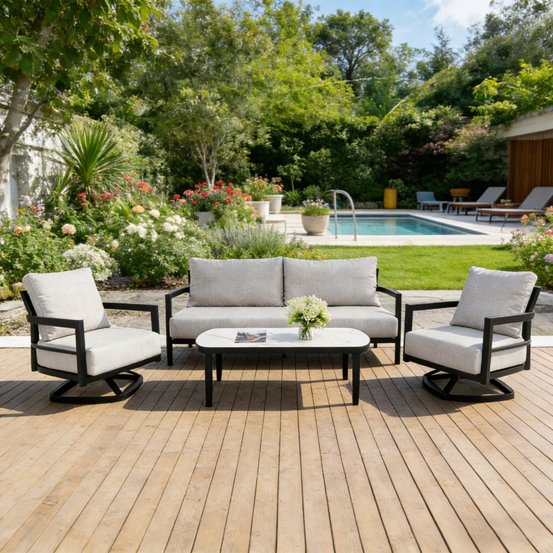 Outdoor Conversation 4-Piece Outdoor Furniture Set