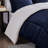 Full/queen Comforter - To , Navy+, Down Alternative, 2 Shams & 1 Pillow Alternative Fill, Navy+ Cozy Decorative-118754060-118754062