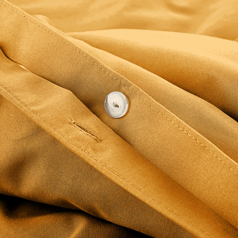 Anicia Super Soft 250 TC Microfibre Reversible Plain Duvet Cover Set, Super King Duvet Cover + 2 Pillowcases, Ochre