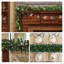 270cm (9ft) Christmas Garland, Prelit with Warm LED Lights & Timer