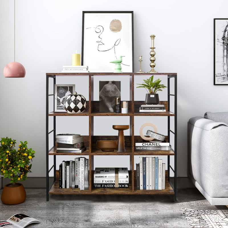 9 Cubes Storage Organizer Bookcase, (3 Shelves) 40.6" H x 39.4" W x 11.8" D