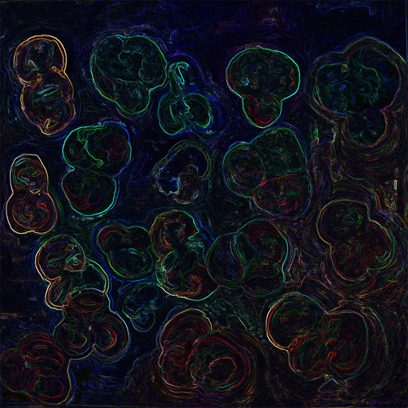 Particles 5 Painting by Irina Gorbman, 12" H x 12" W 