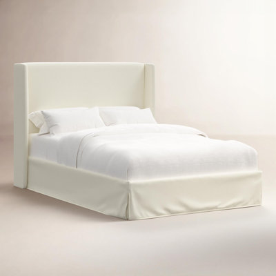 Upholstered Wingback Bed