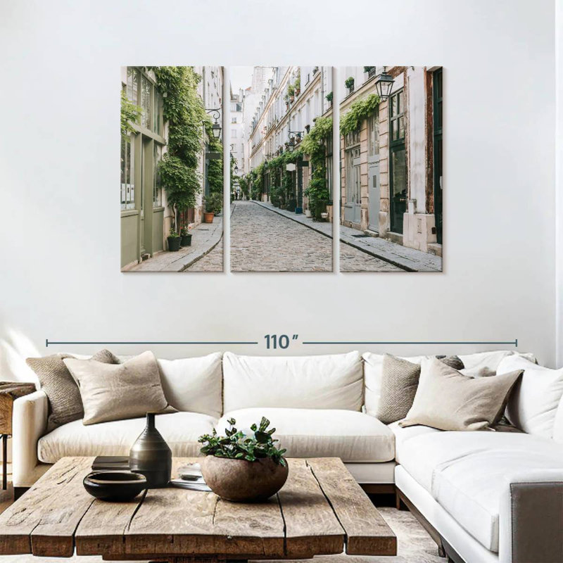 Sirci pavé rue de Paris, H 48 po x l 74 po