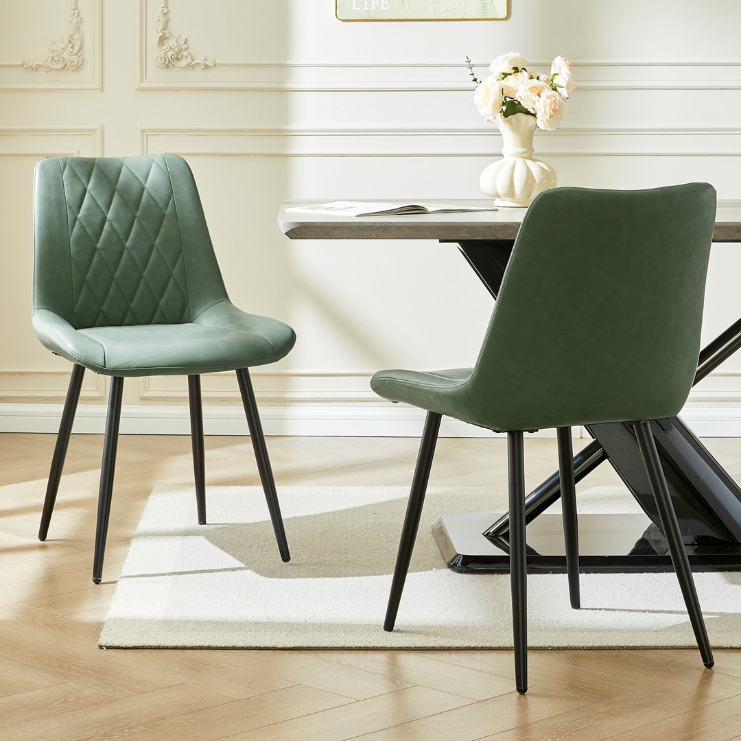 43cm H Upholstered Metal Side Chair
