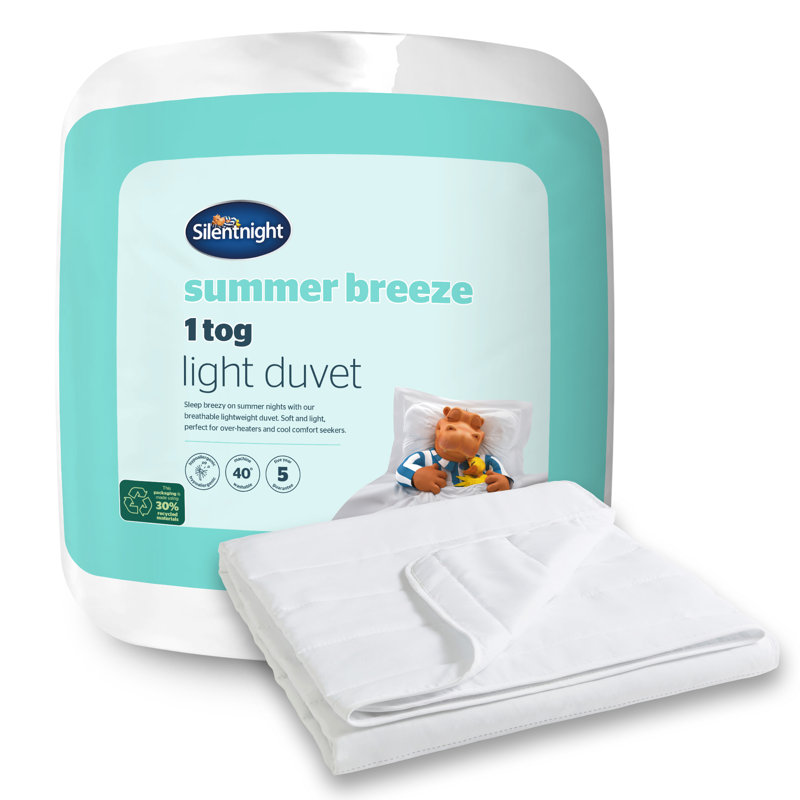 Silentnight Summer Breeze 1 Tog Lightweight Duvet, Single