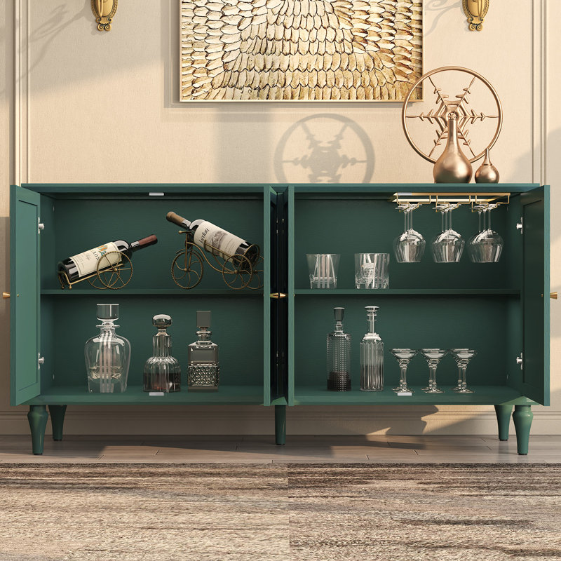 Armoire d'appoint l 57,87 po Gurbachan, Vert