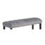 1pc gris noir banc salle à manger tissu de velours tissu d'ameublement salle à manger meubles en bois