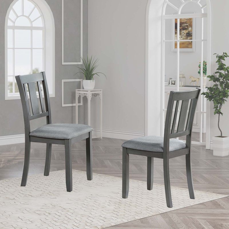 Chaises de salle à manger en bois, Gris