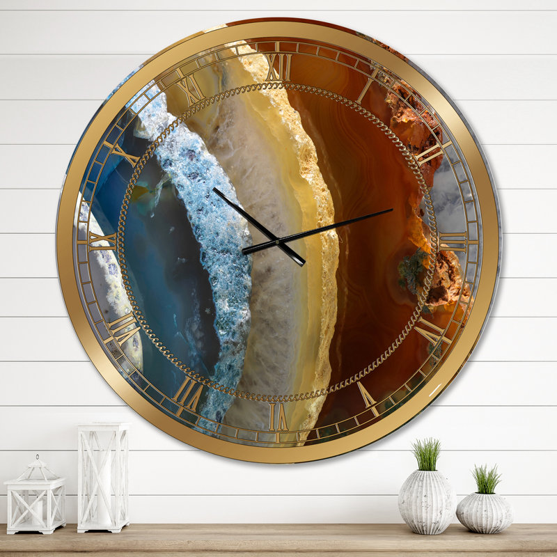 Horloge murale Minéral Slice XV, Grand