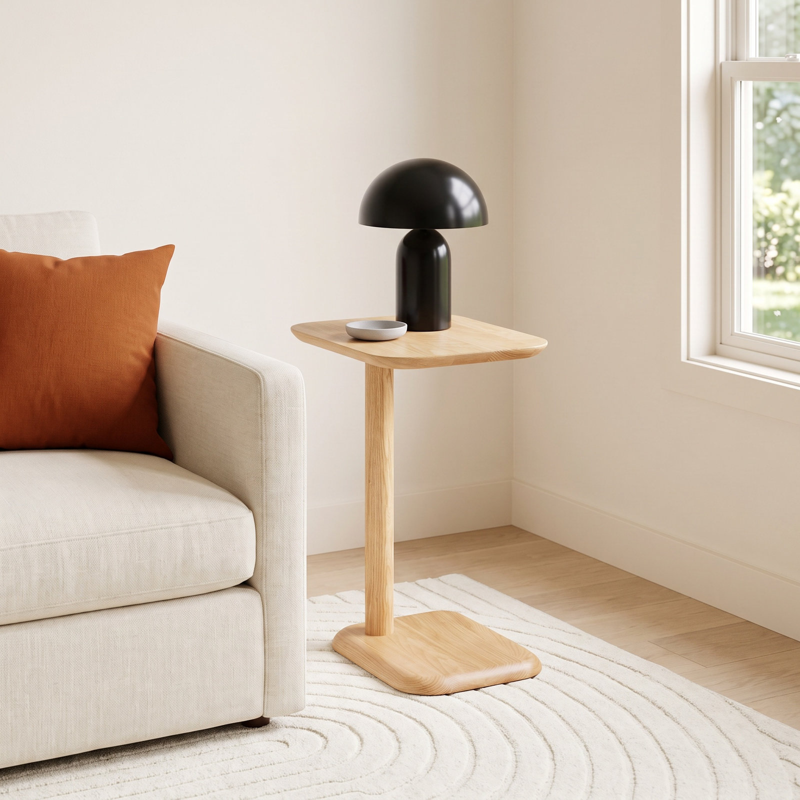 Spot Solid Wood End Table, Brown