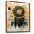 Toile avec cadre flottant brun