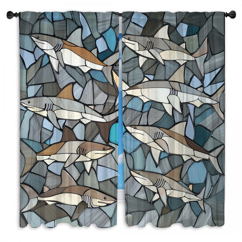 Rideaux obscurcissant et obscurcissant Sharks, 40 po x 60 po - 2 panneaux, Obscurcissement de chambre
