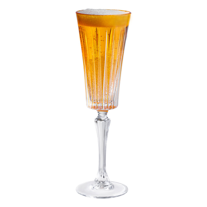 Flûtes à champagne colorées - Ensemble de verres à flûte mauve - 6 à 7 oz - Fabriqué en Europe, Ambre