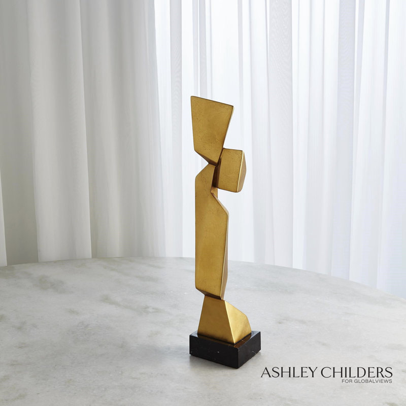 Facet Sculpture-Gold-Sm