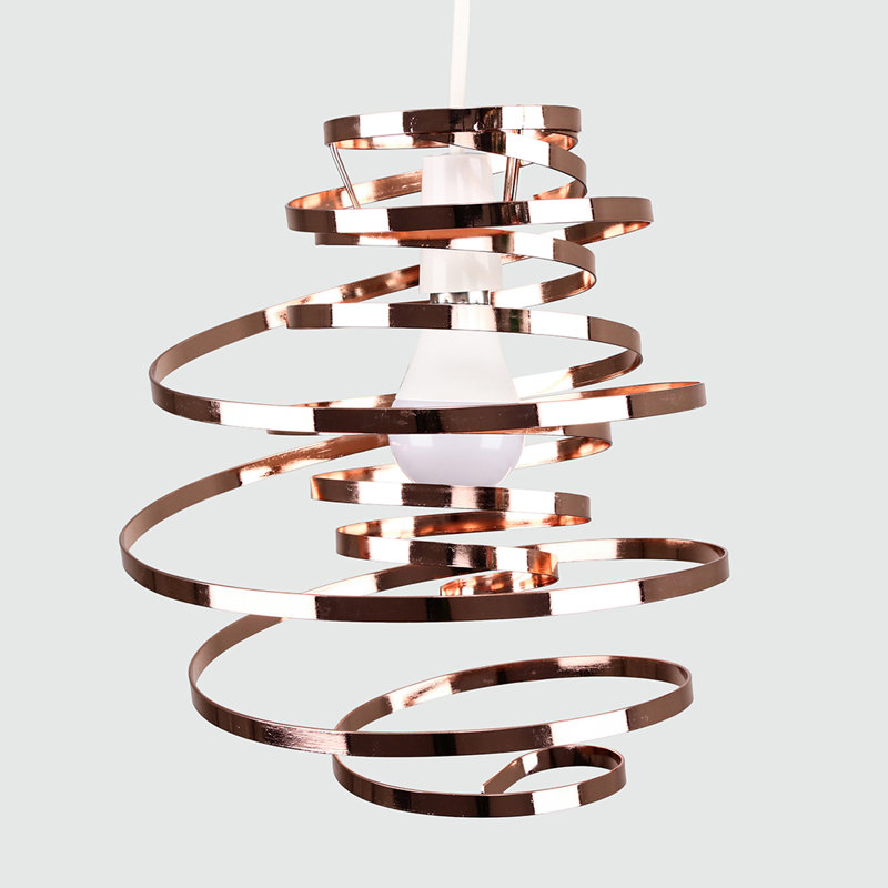 Overturf 35cm H Metal Novelty Pendant Shade ( Clip On ), Copper, No