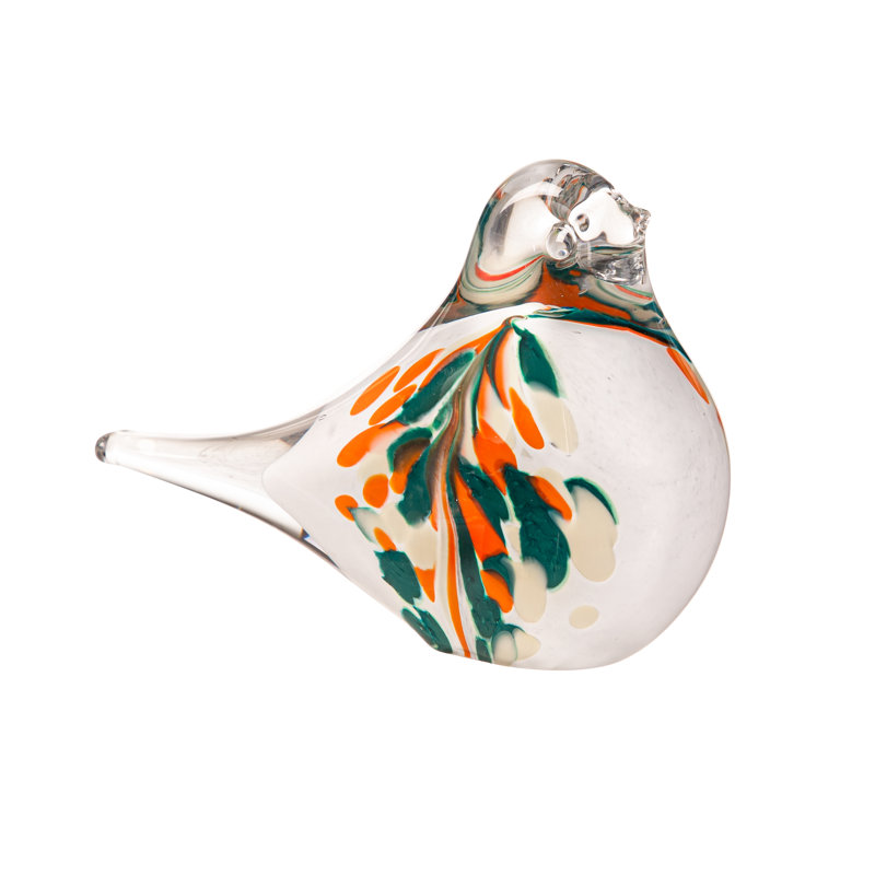 Decorative Glass Bird Table Décor