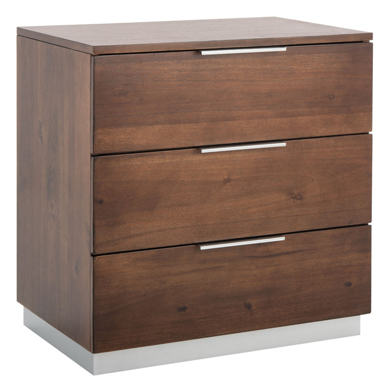 3 - Drawer Nightstand, Walnut