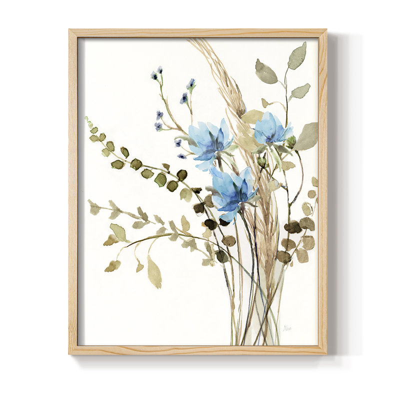 Petite Nature II, reproduction encadrée - bois massif, H 11 po x l 9 po, Naturel