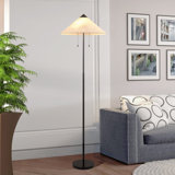 65.4" 2-Light Floor Lamp with Cone-Shaped Shade