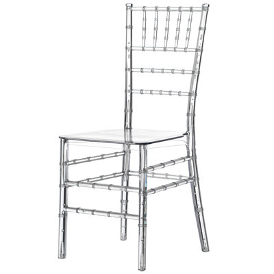 Kurland Slat Back Side Chair in Clear