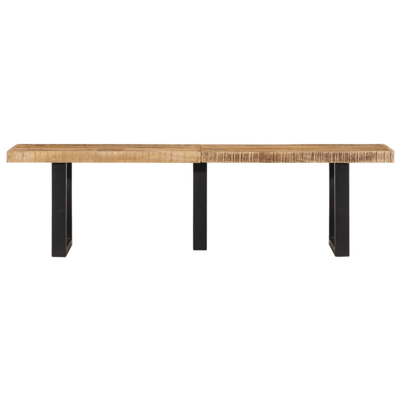 Englert Solid Wood Bench, 45cm H x 160cm W x 35cm D, brown and black
