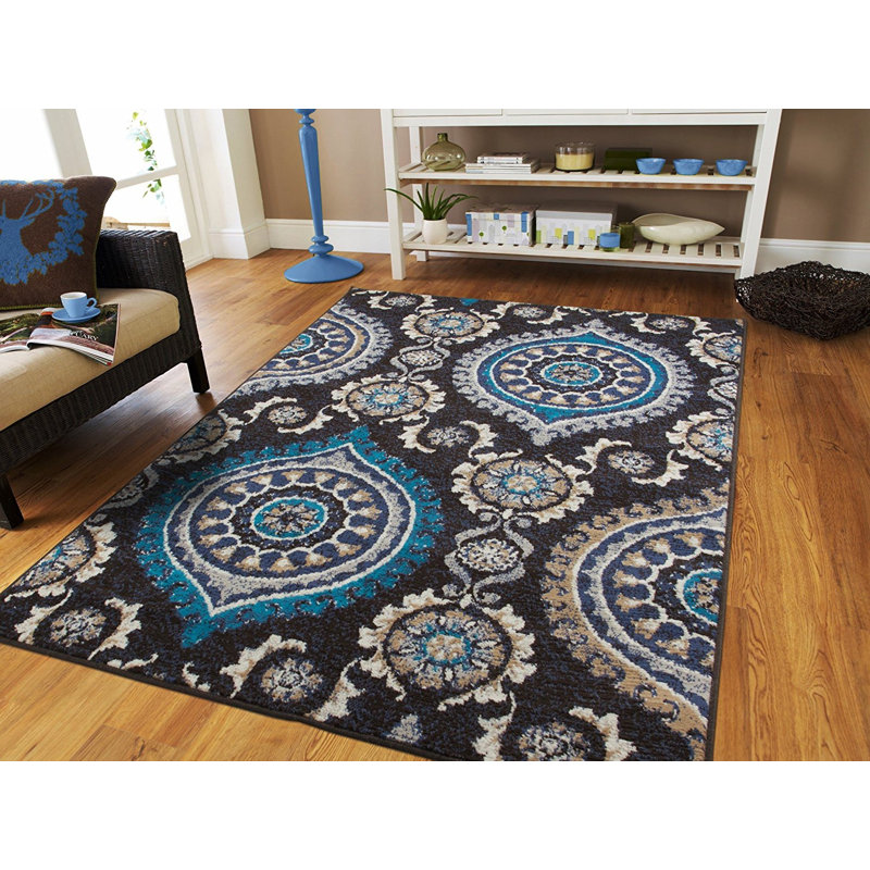 Tapis noir Belfort, Rectangle 5 pi x 8 pi