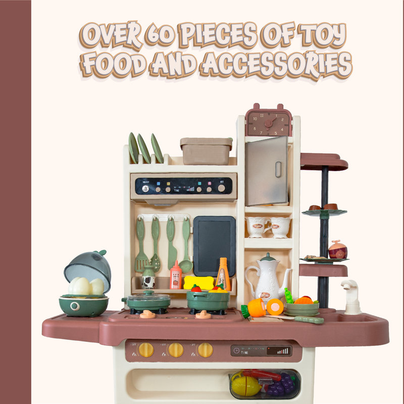 Sunnydaze Mini Meals Kids Kitchen Playset with Lights and Sounds
